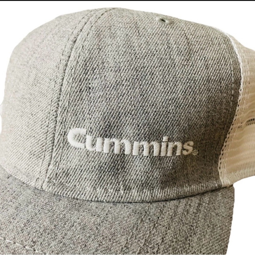 New Men’s Cummings Trucker Hat Adjustable Gray/White Paramount apparel